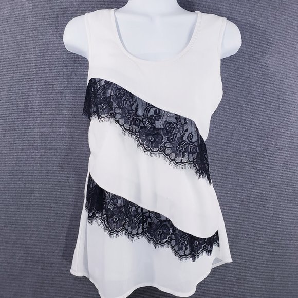 Tommy Hilfiger Womens Top Sleeveless‎ Tank Tiered R - Picture 1 of 6